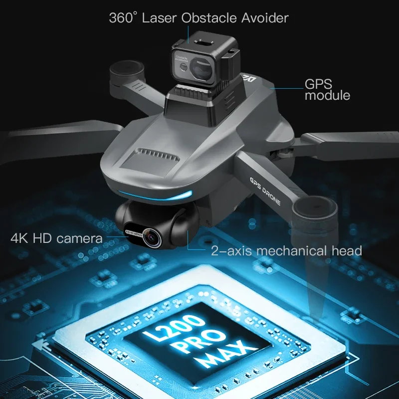 L200 PRO MAX Drone 4K 2-Axis P - огляд і ціна Drone Lidar