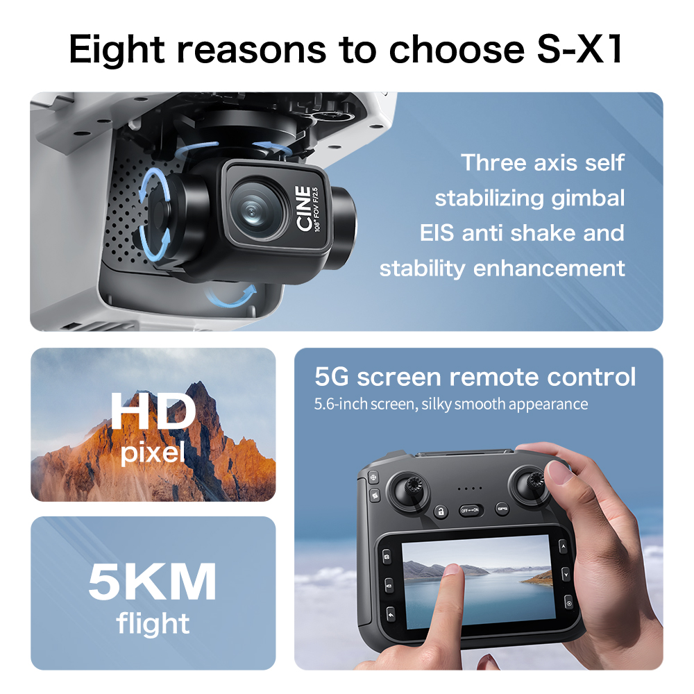 S-X1 MAX GPS Drone with 3-Axis - огляд і ціна Drone Surveying