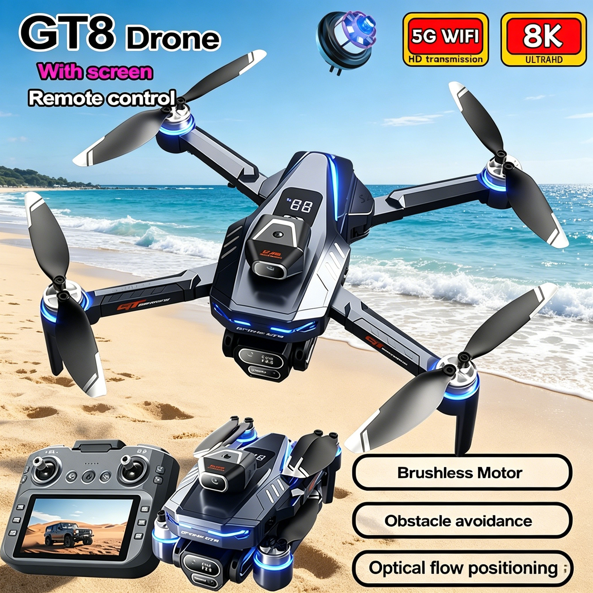 New Drone GT8 8K Professional  - огляд і ціна Drone Surveying